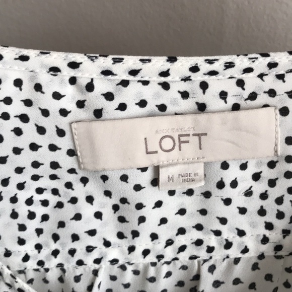 Black and White Polka Dot Blouse - Picture 3 of 5